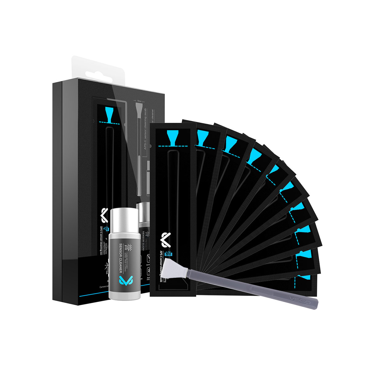 VSGO APS-C Sensortupfer mit Reinigungsflüssigkeit VS-S02E