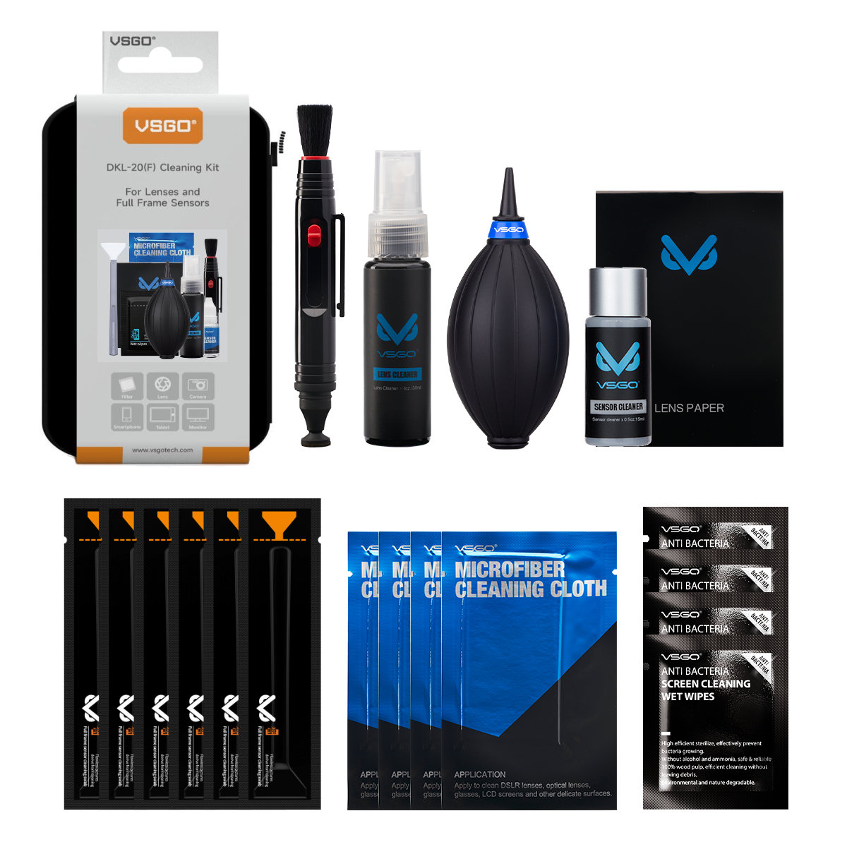 VSGO Camera Lens & Full Frame Sensor Cleaning Portable Kit DKL-20F VSGO Camera Lens & Full Frame Sensor Cleaning Portable Kit DKL-20F
